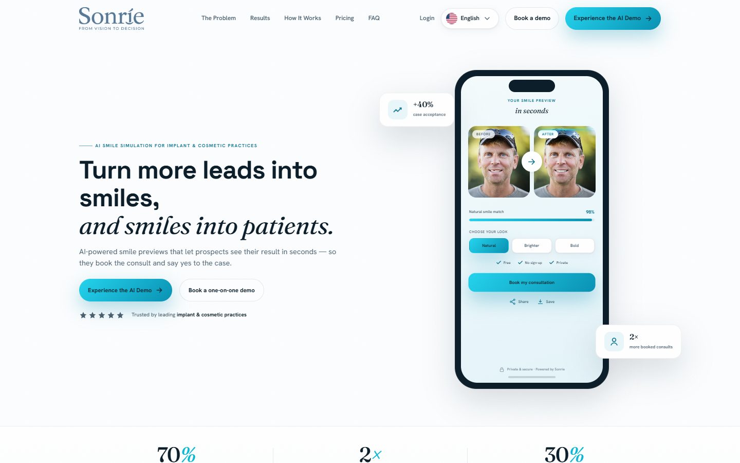 The Sonríe website